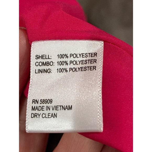 Gianni Bini V-Neck Slip Women's Cocktail Maxi Dress color red, Pink sz 10 gown - Picture 6 of 8